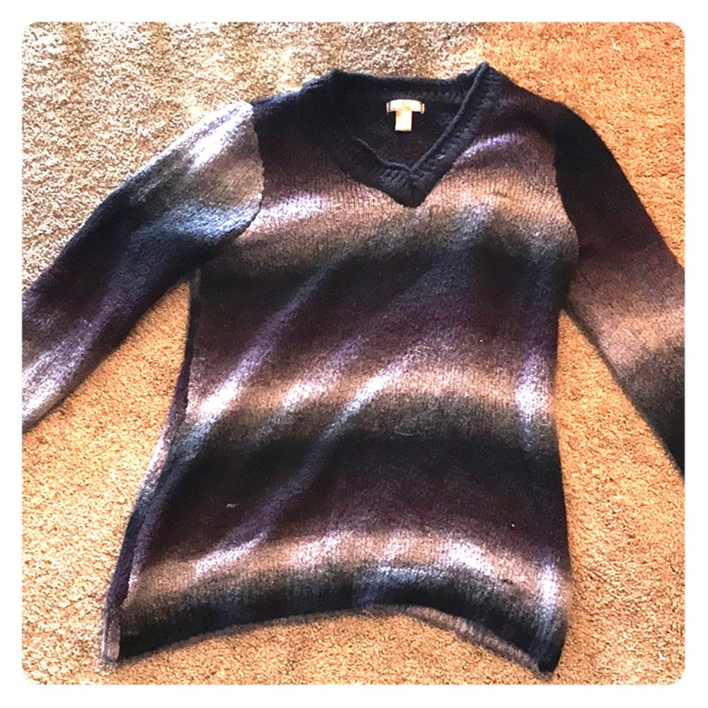 Purple striped sweater